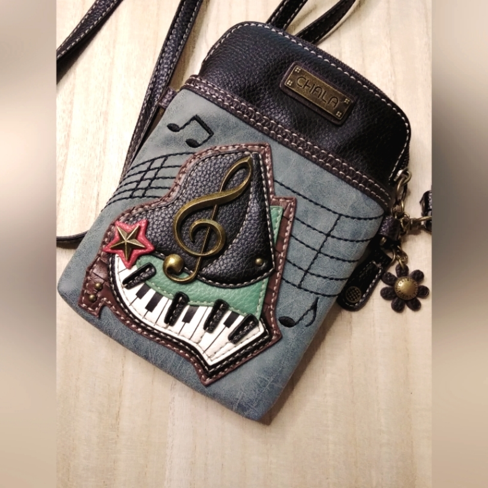 Chala musical note. Soft Crossbody with adjustable, removable strap.